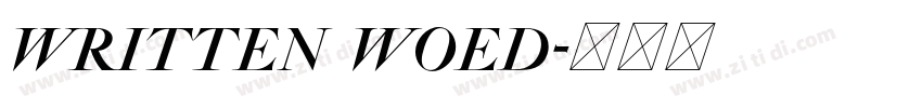 WRITTEN woed字体转换